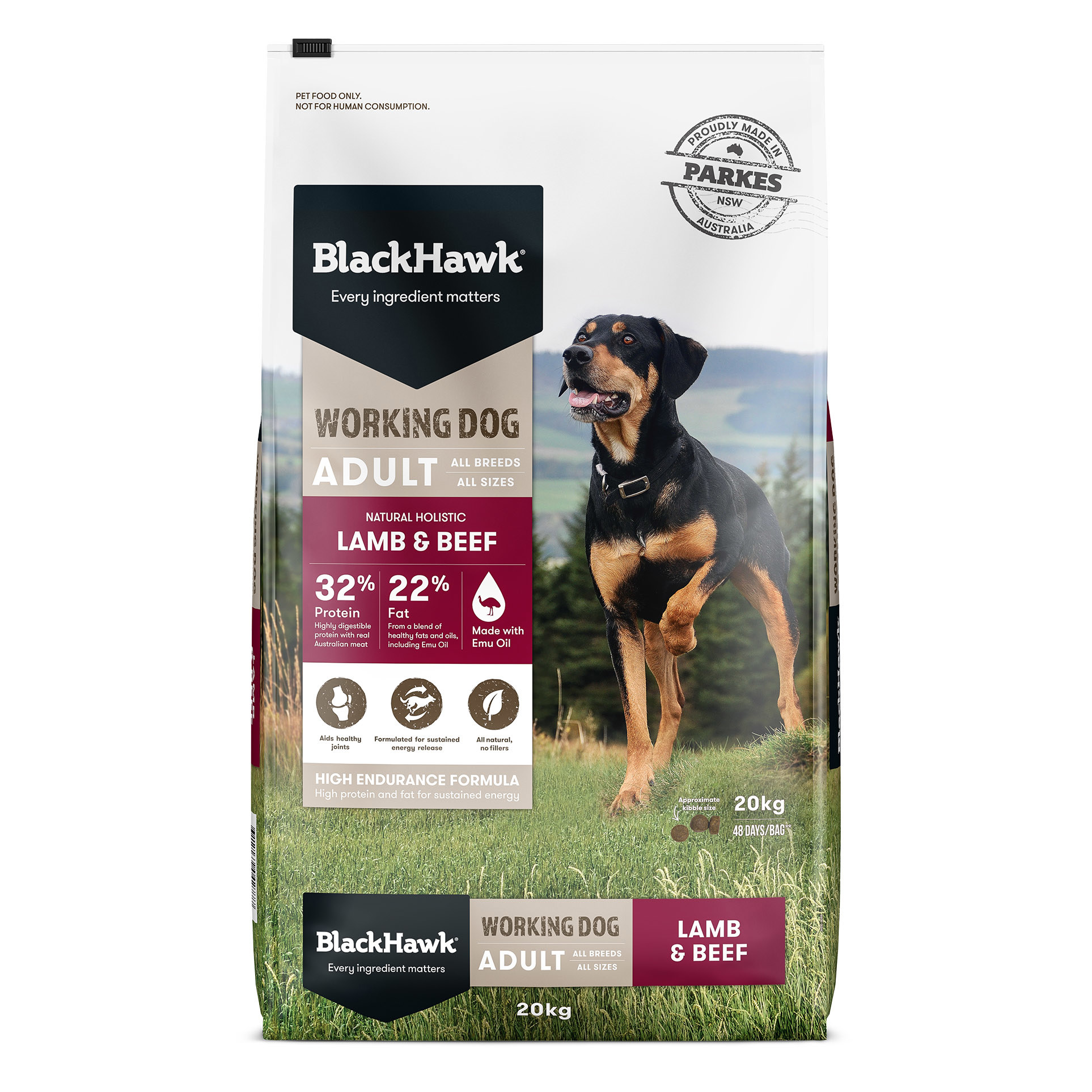 Working Dog Food Lamb & Beef Black Hawk Black Hawk